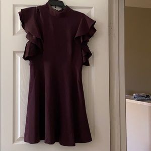Cinque a Sept Maroon Dress w/bow detail